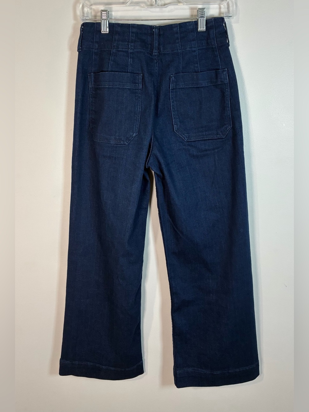 Anthropologie Maeve Colette Crop High-Rise Wide Leg Jeans, Dark Blue, Women’s 26 - Picture 3 of 16